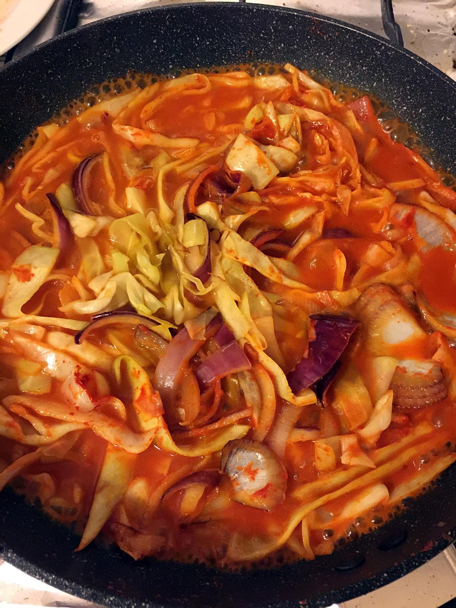 韓國芝士年糕鍋（辣白菜部隊火鍋）的做法 步骤8