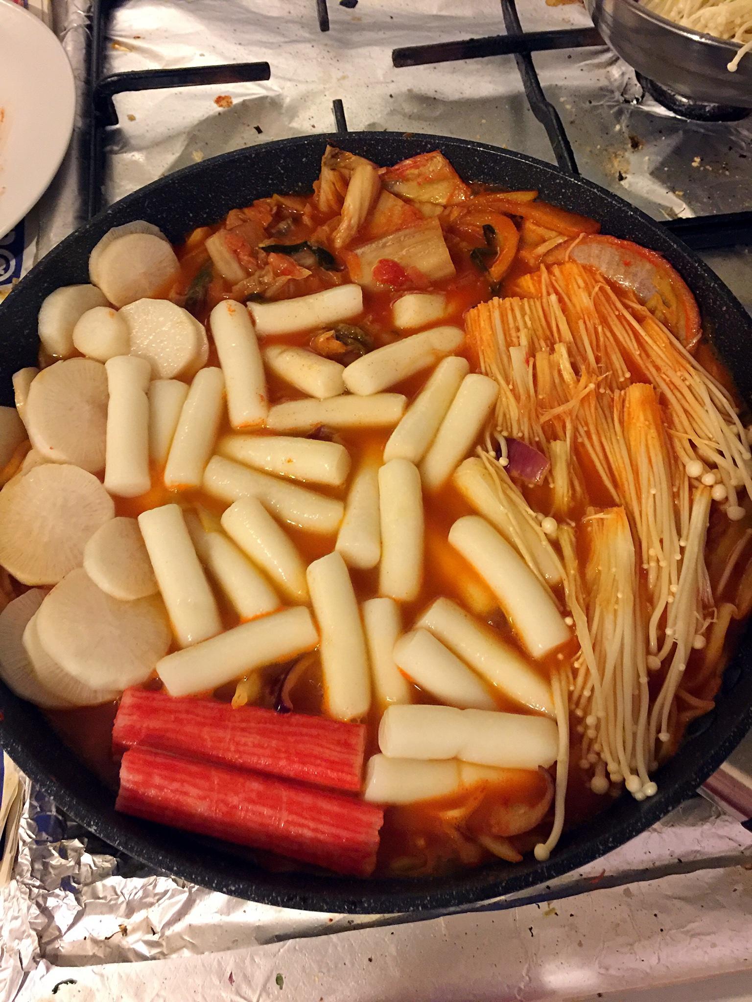 韓國芝士年糕鍋（辣白菜部隊火鍋）的做法 步骤9