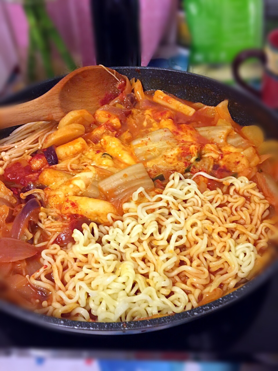 韓國芝士年糕鍋（辣白菜部隊火鍋）的做法 步骤13