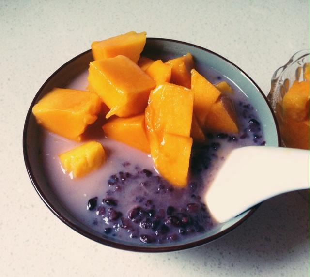 椰奶紫米芒果粥（預約燉盅簡易版）的做法 步骤5