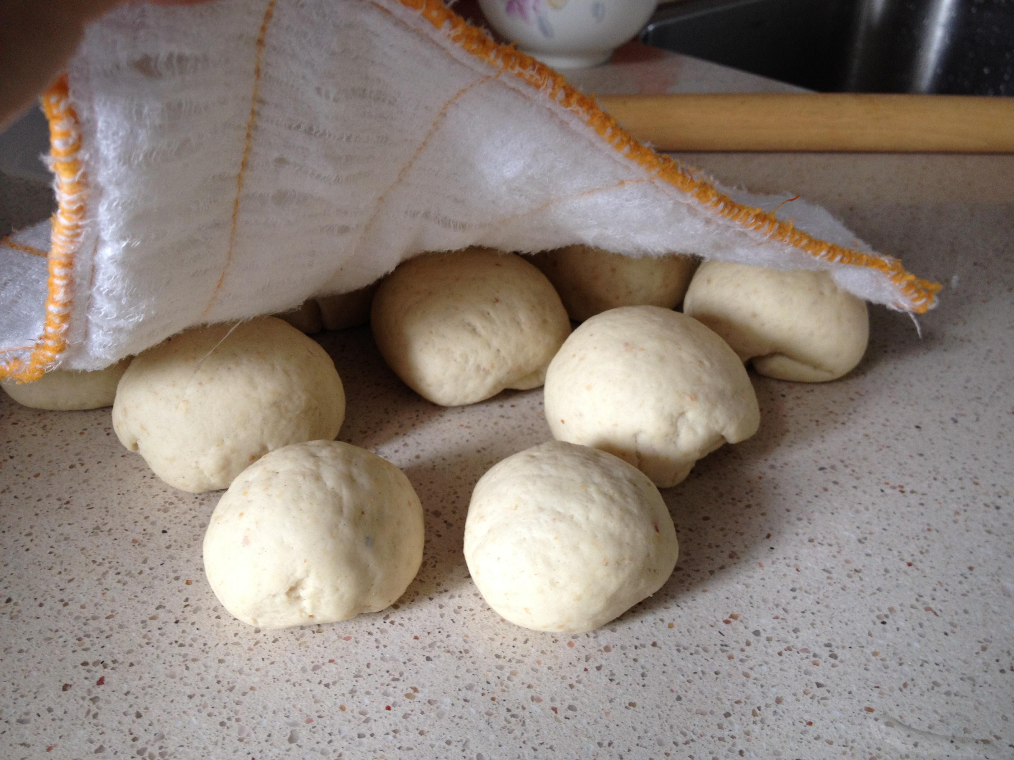豆粒餡胚芽包（蒸&烤）的做法 步骤8
