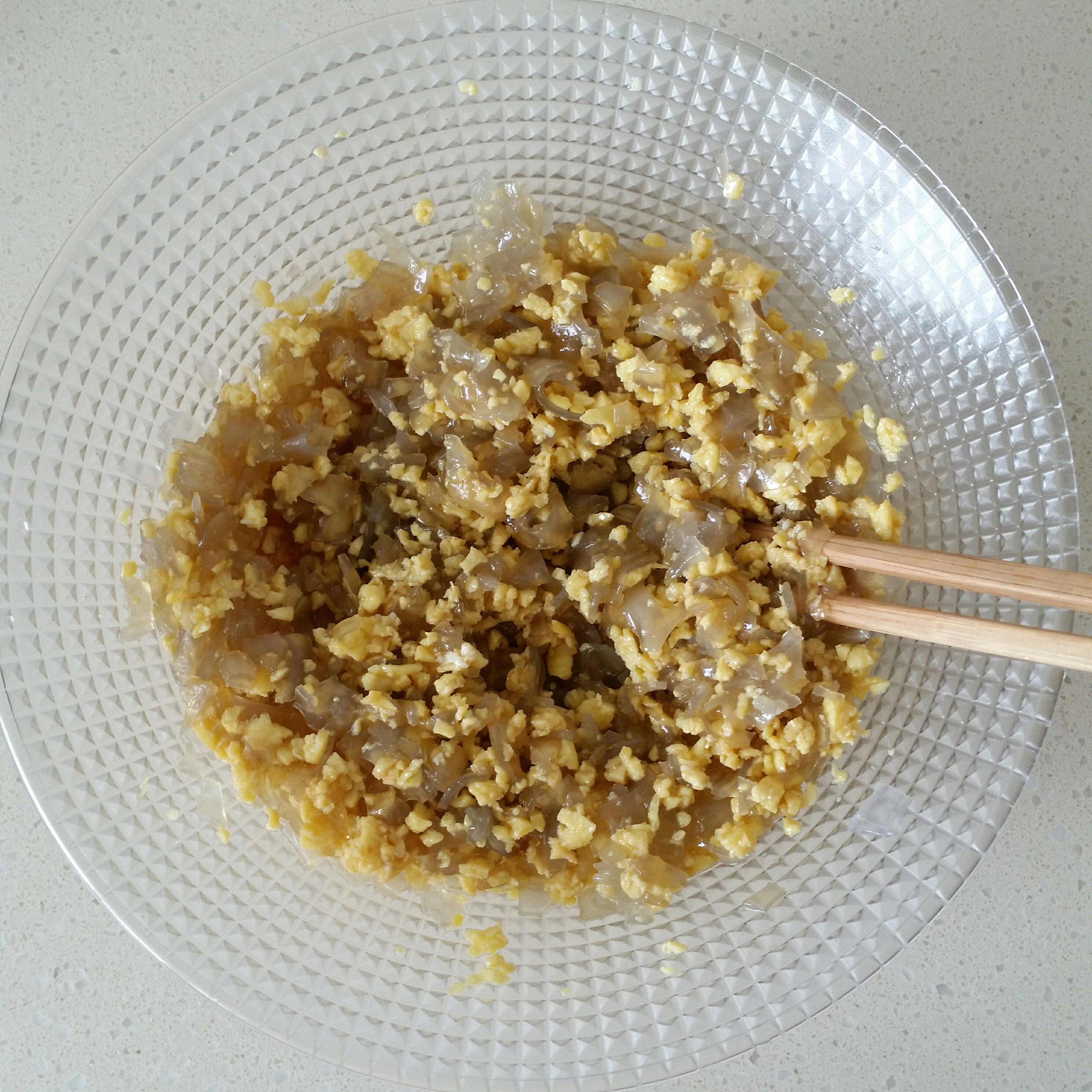 韭菜雞蛋粉皮水餃的做法 步骤16