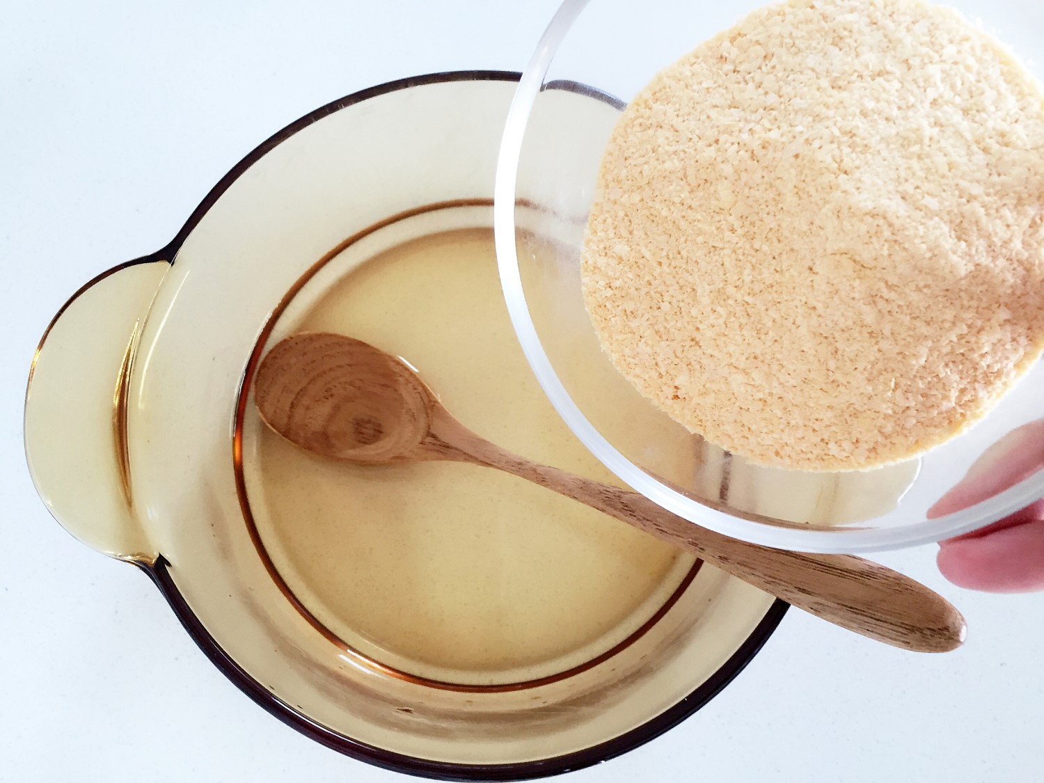 寶寶輔食：米粉「布丁」—可以抓在手上吃的米糊7M+的做法 步骤3