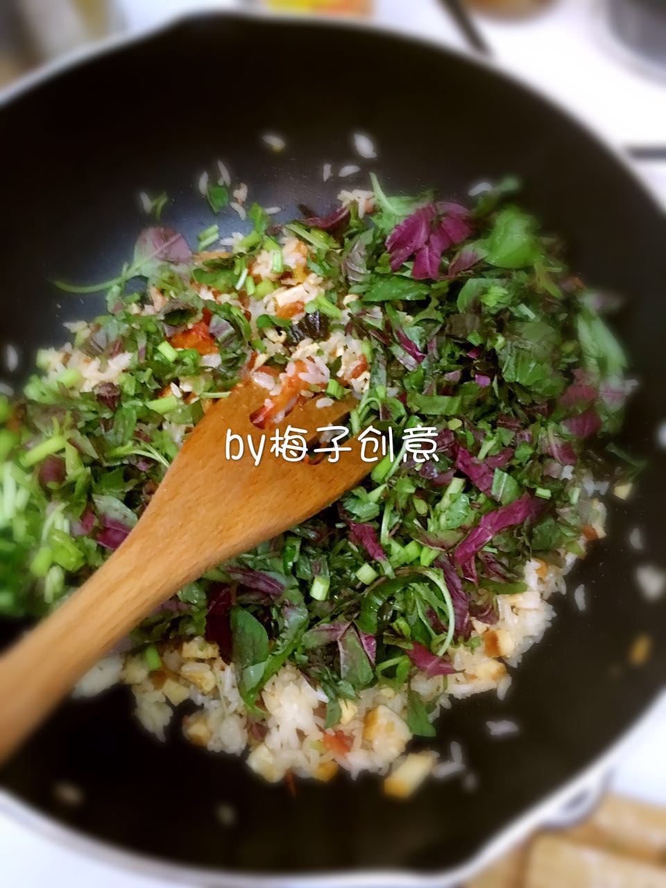 紅米莧炒飯的做法 步骤6
