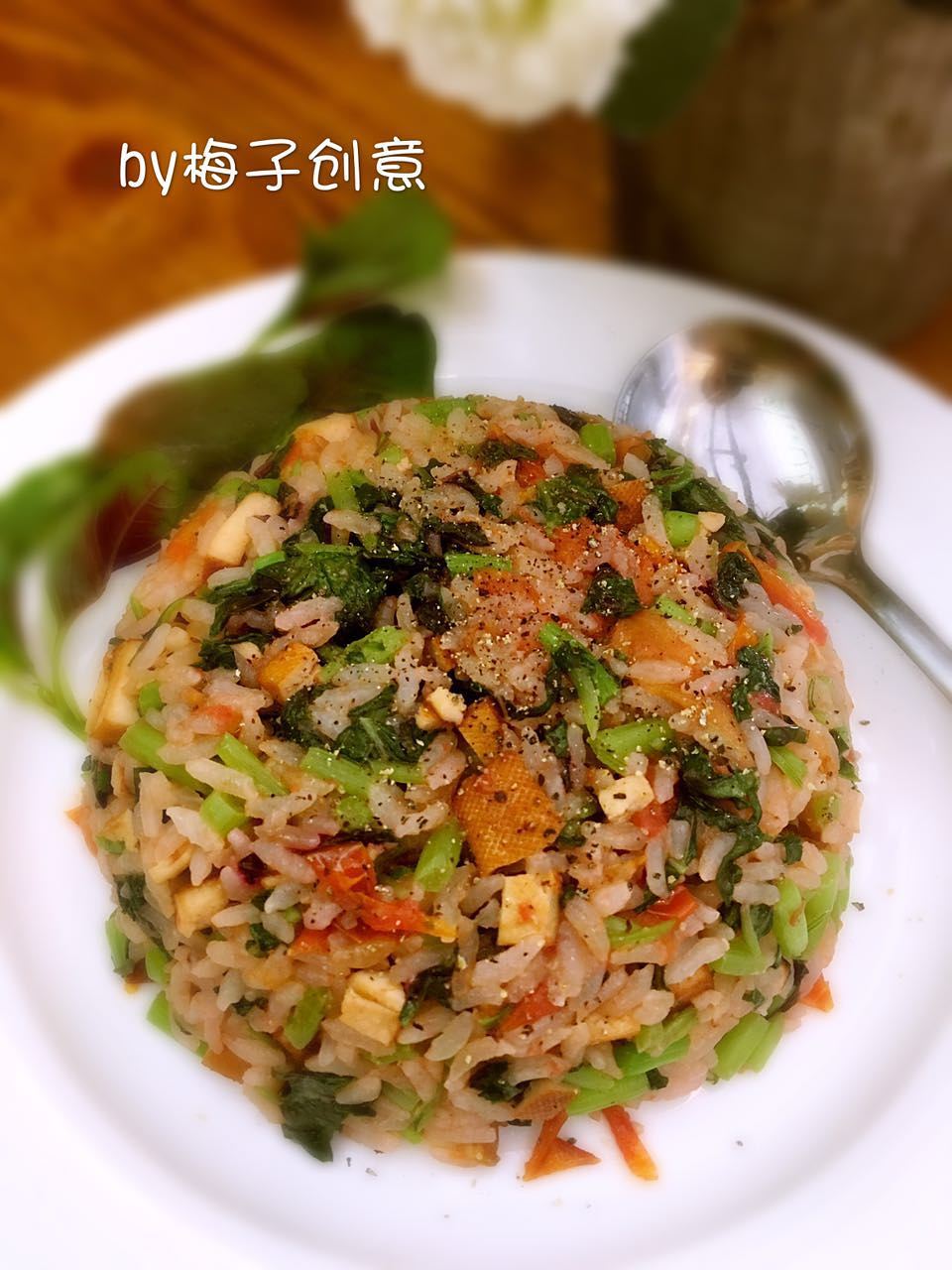 紅米莧炒飯的做法 步骤10