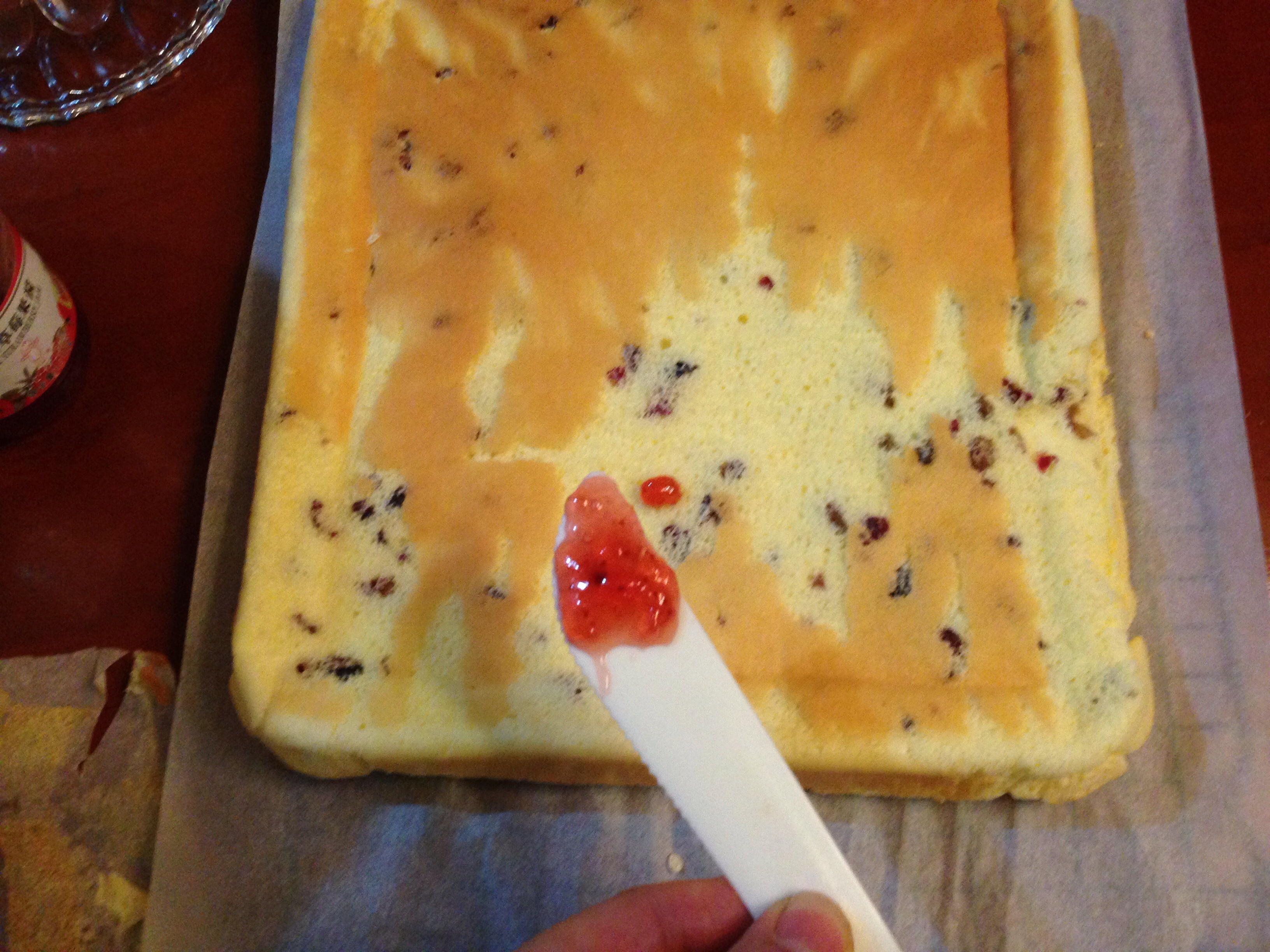 無油酸奶蔓越莓蛋糕卷的做法 步骤15