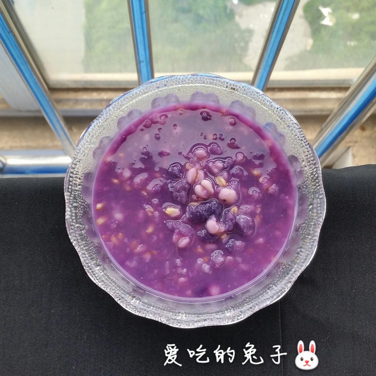 紫薯薏仁燕麥粥的做法 步骤7