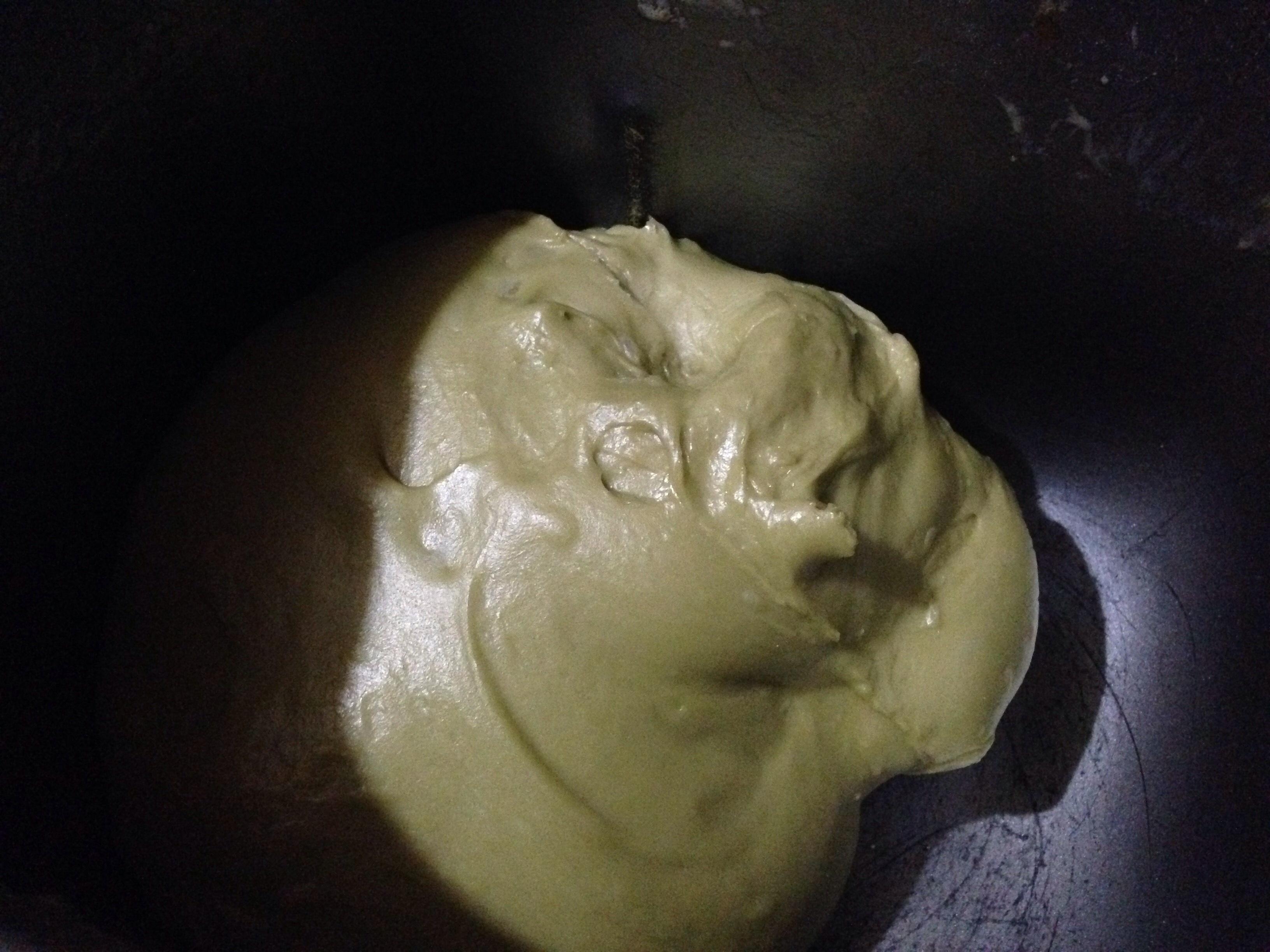 抹茶蜜豆麪包的做法 步骤3