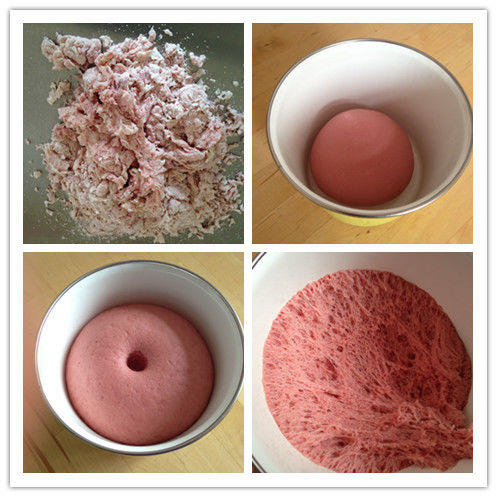 粉紅蔓越莓饅頭的做法 步骤2