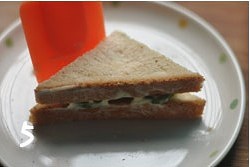 迷你肉鬆火腿三明治的做法 步骤8