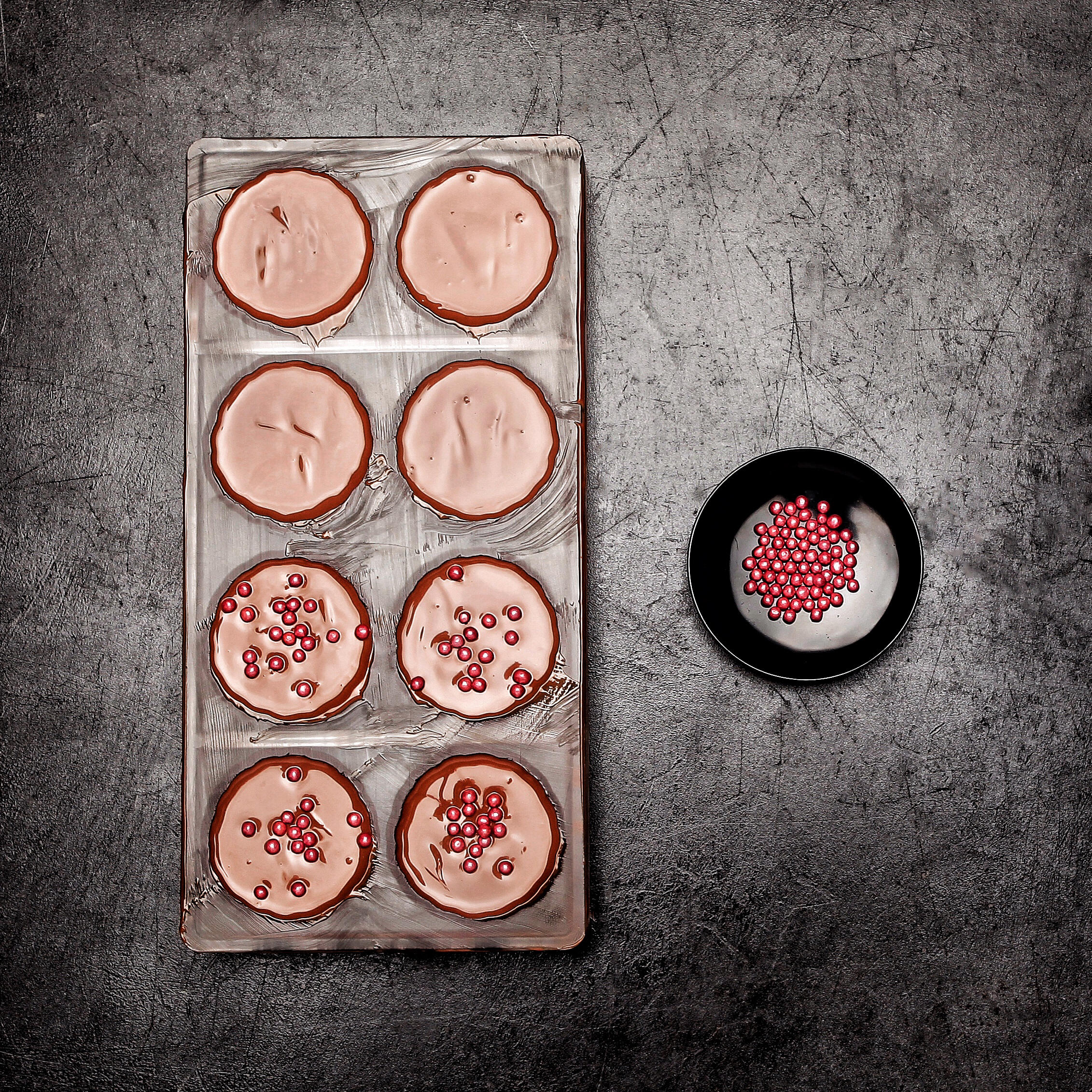 鸚鵡廚房｜樹莓抹茶巧克力月餅的做法 步骤6