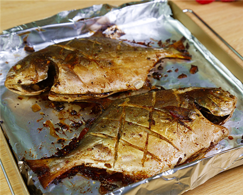 孜然香烤金倉魚做法的做法 步骤7