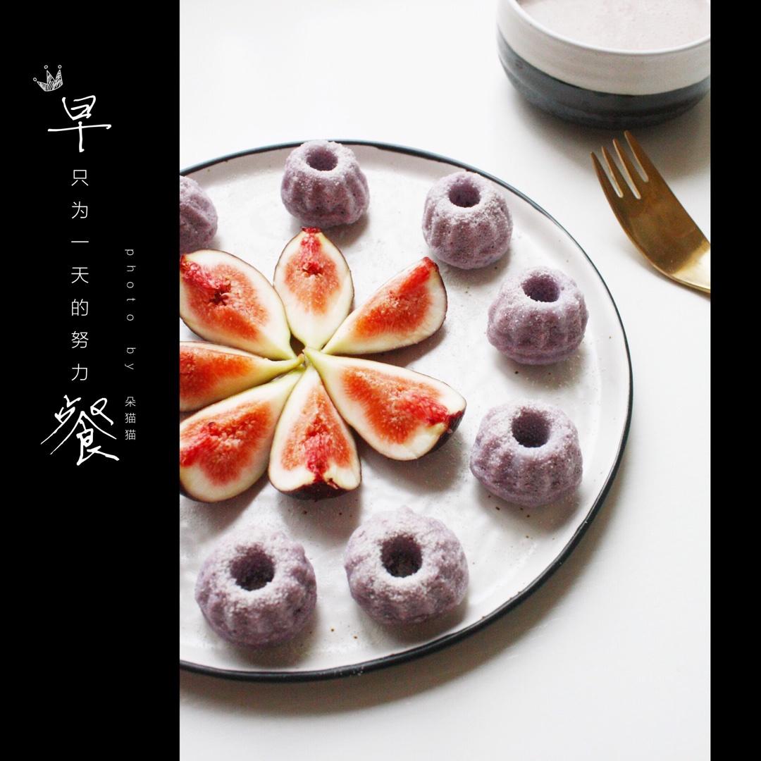 寶寶輔食：濃濃奶香紫薯米糕的做法 步骤13