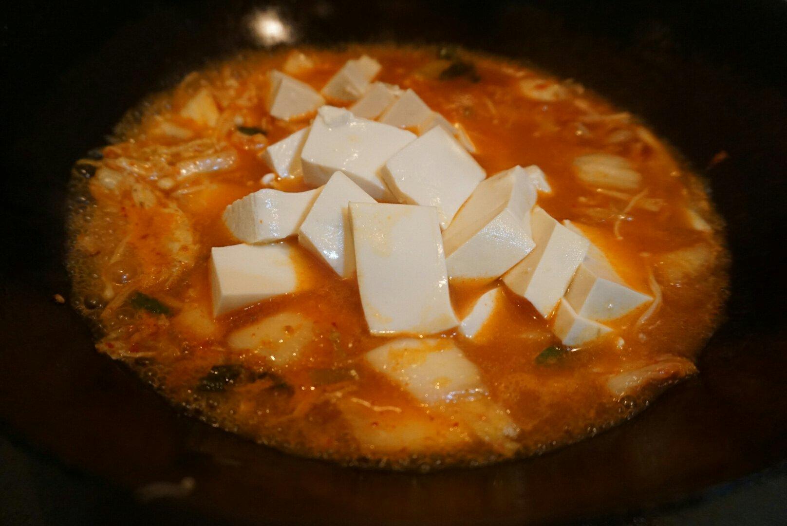 辣白菜豆腐湯的做法 步骤5