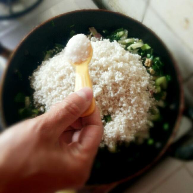 香菇鹹肉青菜飯的做法 步骤10