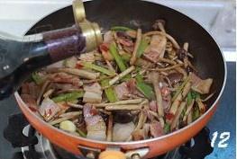 茶樹菇炒鹹肉的做法 步骤12