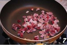 乾貝鹹肉燜菜飯的做法 步骤7