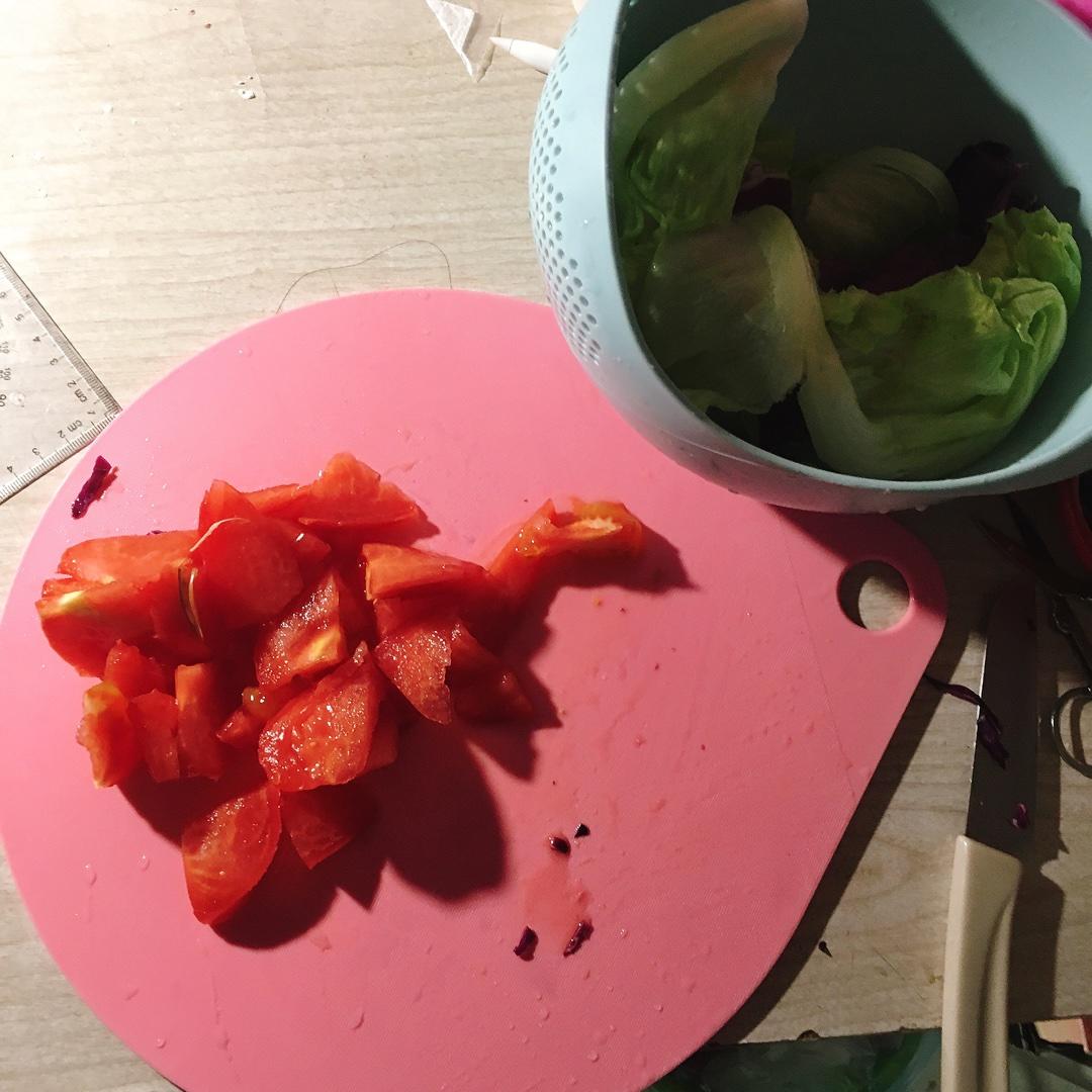 番茄雞塊雜蔬燜飯--便當+電飯煲的做法 步骤3