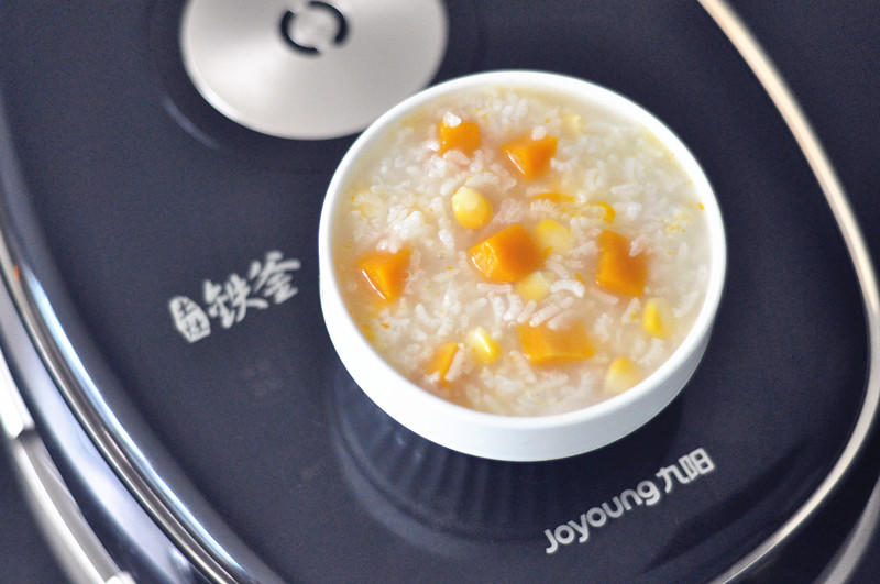 #鐵釜燒飯就是香#南瓜玉米糯米粥的做法 步骤11