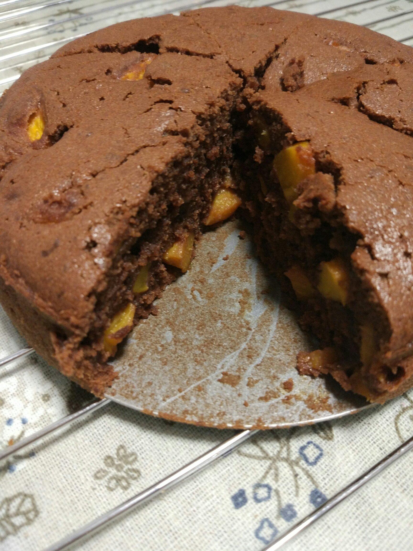 甜桃巧克力蛋糕的做法 步骤6
