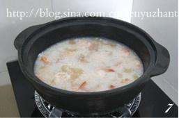 砂鍋鮮蝦粥的做法 步骤7