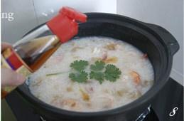 砂鍋鮮蝦粥的做法 步骤8