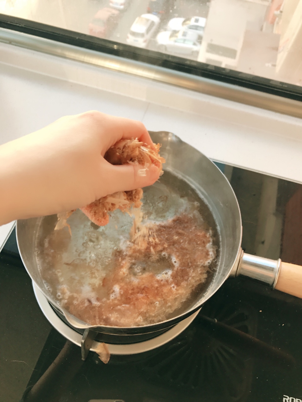 兒菜味增湯的做法 步骤4