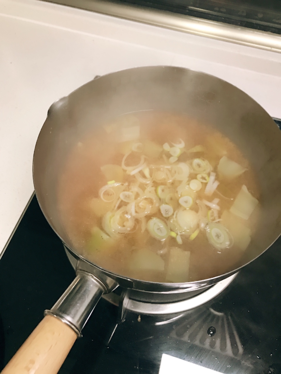 兒菜味增湯的做法 步骤8