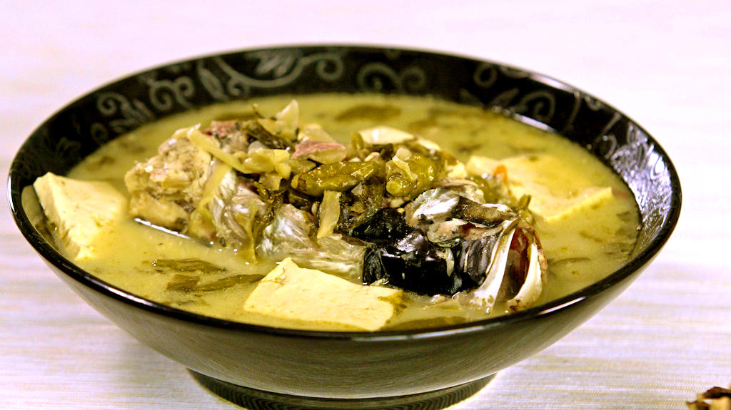 雪菜魚頭豆腐湯的做法 步骤6