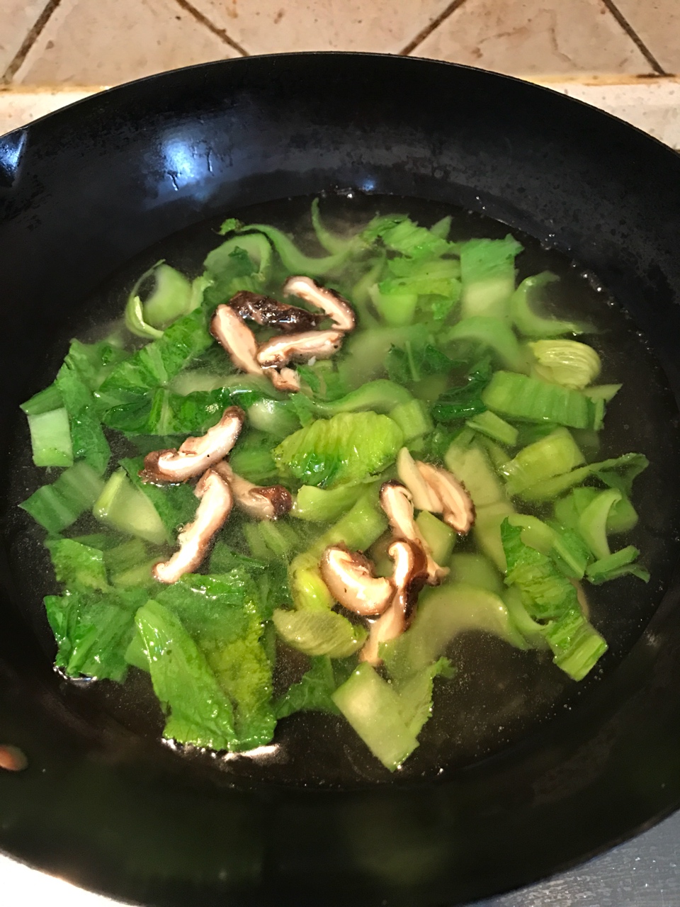 芥菜蘑菇鹹湯的做法 步骤4