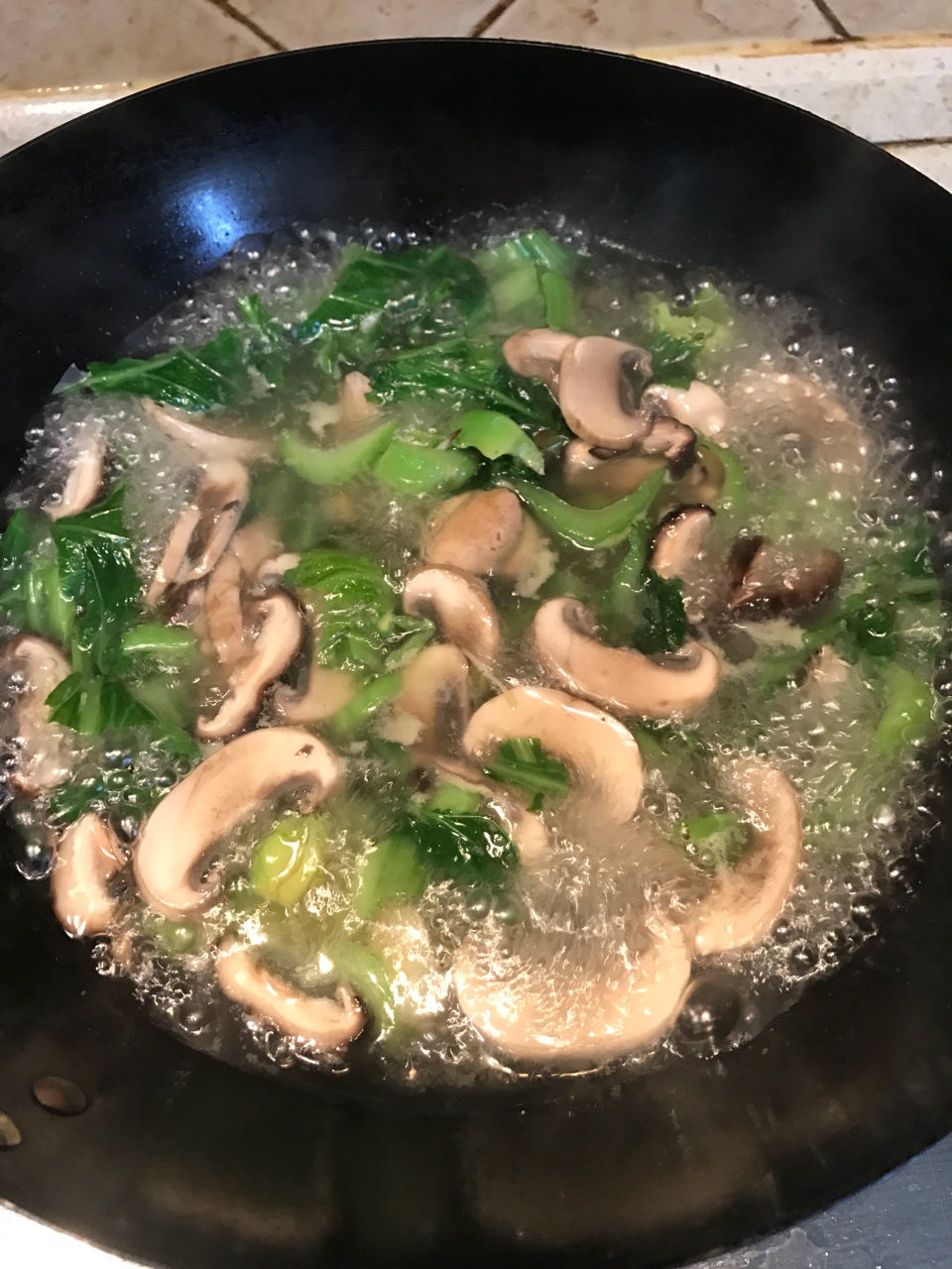 芥菜蘑菇鹹湯的做法 步骤5