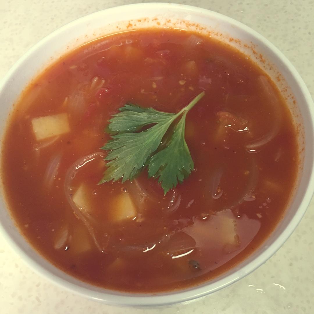 留學小白必備：能讓人多吃一碗飯的『番茄土豆洋蔥濃湯』～的做法 步骤9