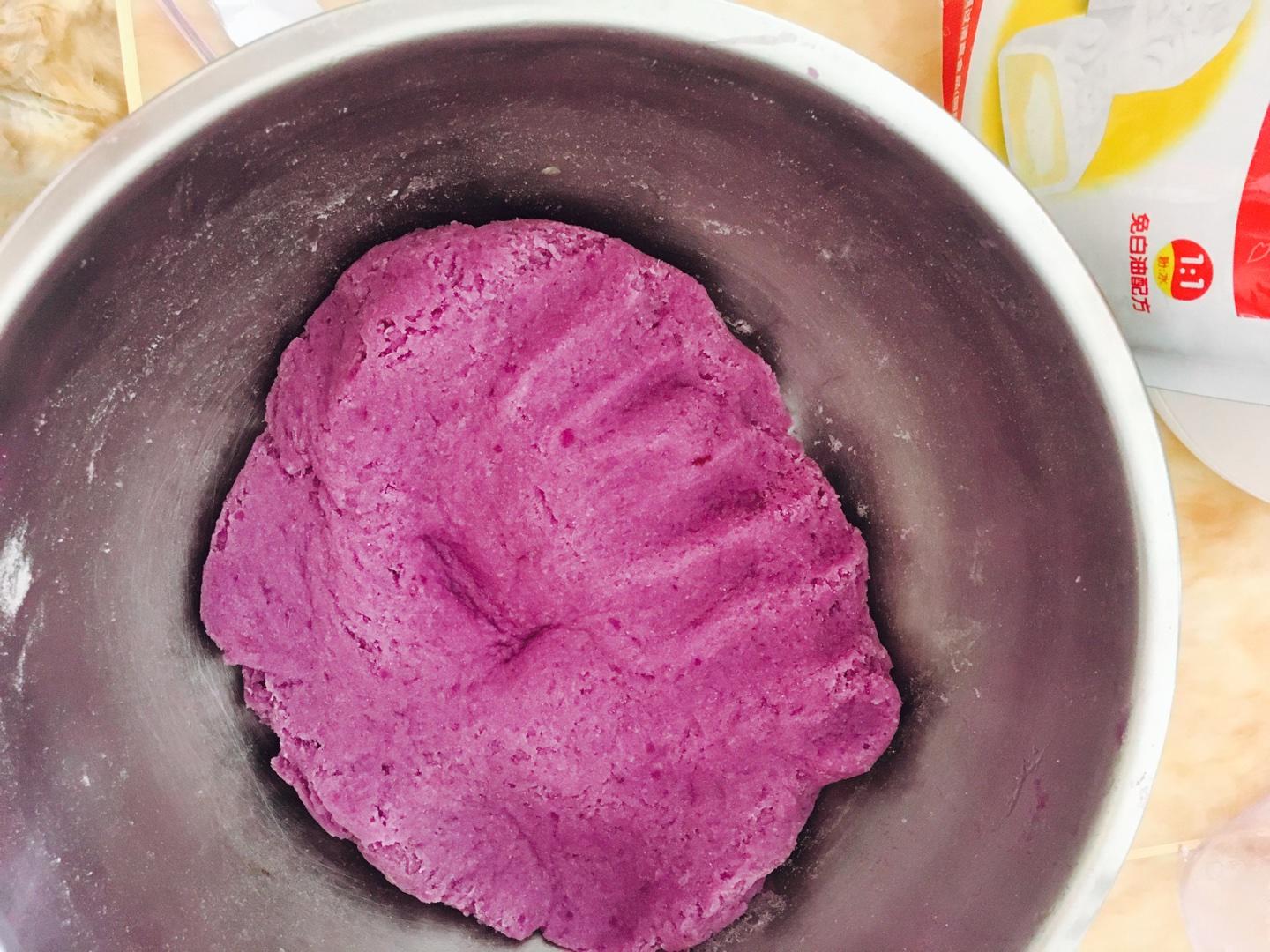 簡易版紫薯冰皮月餅的做法 步骤4