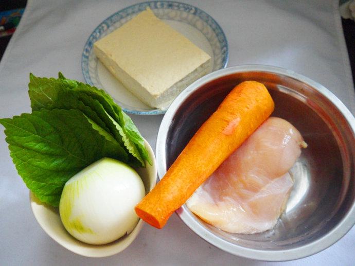 日式紫蘇雞肉漢堡排的做法 步骤1