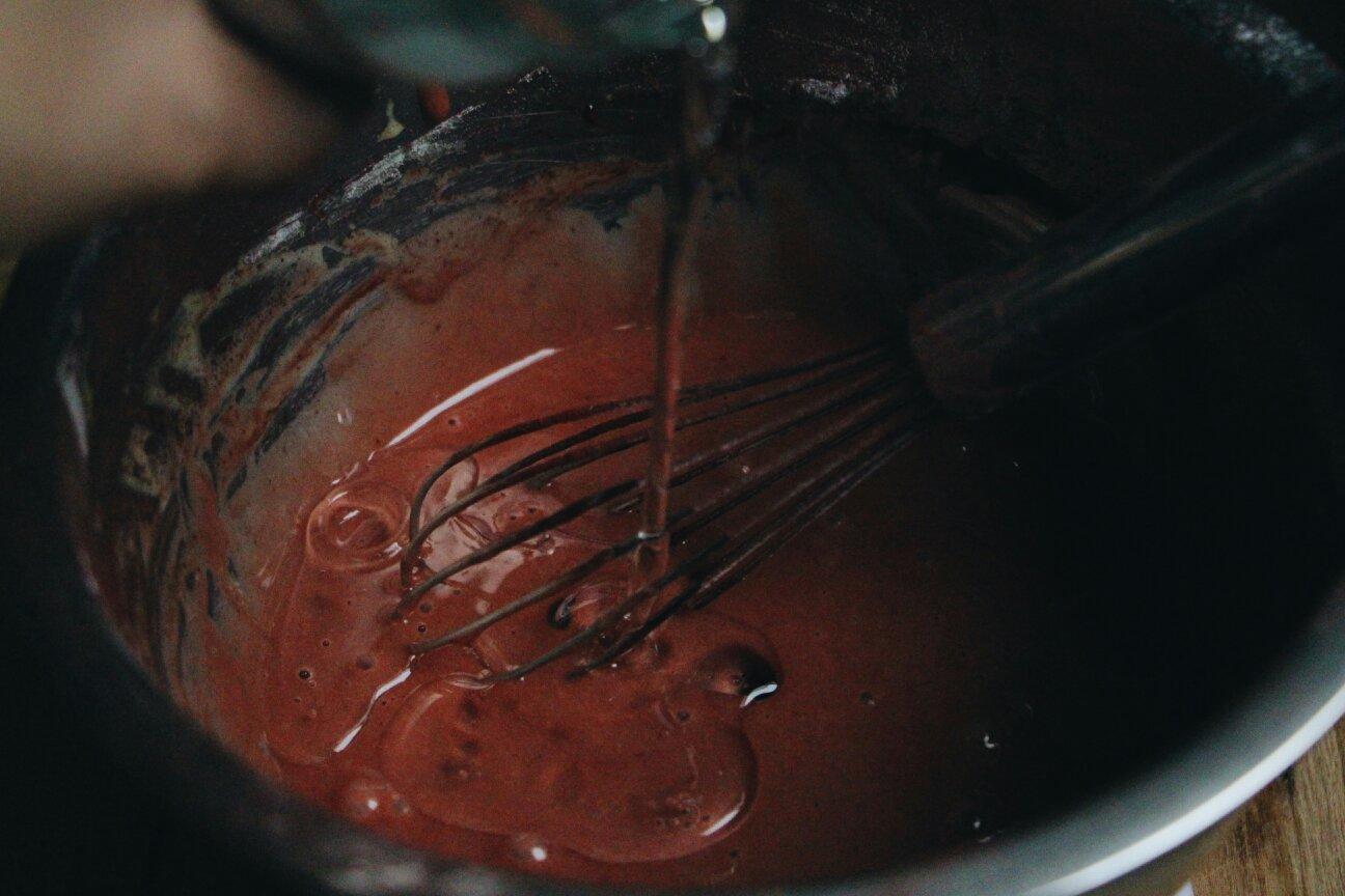 椰香紅絲絨可麗餅（低油低糖）的做法 步骤7