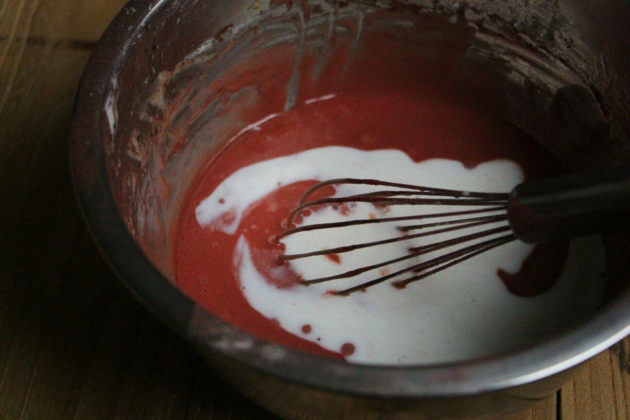 椰香紅絲絨可麗餅（低油低糖）的做法 步骤8
