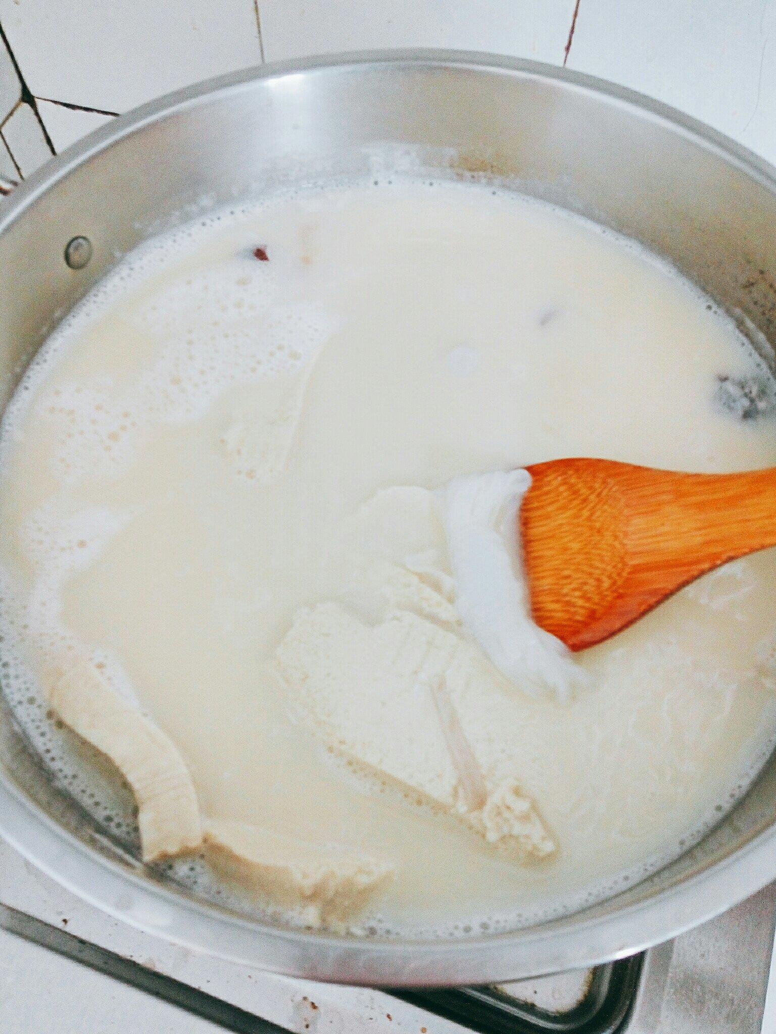凍豆腐豆漿鹹湯的做法 步骤5