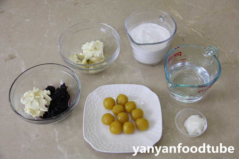 乳酪榴蓮冰皮月餅 乳酪果醬Ice Moon Cakes with Durian & Cream Cheese的做法 步骤1