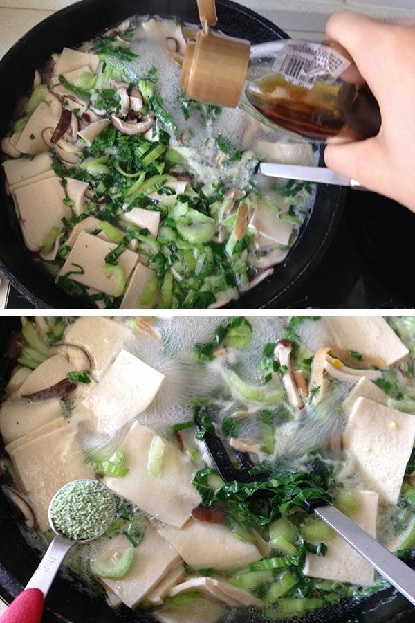 青菜千葉豆腐湯的做法 步骤9