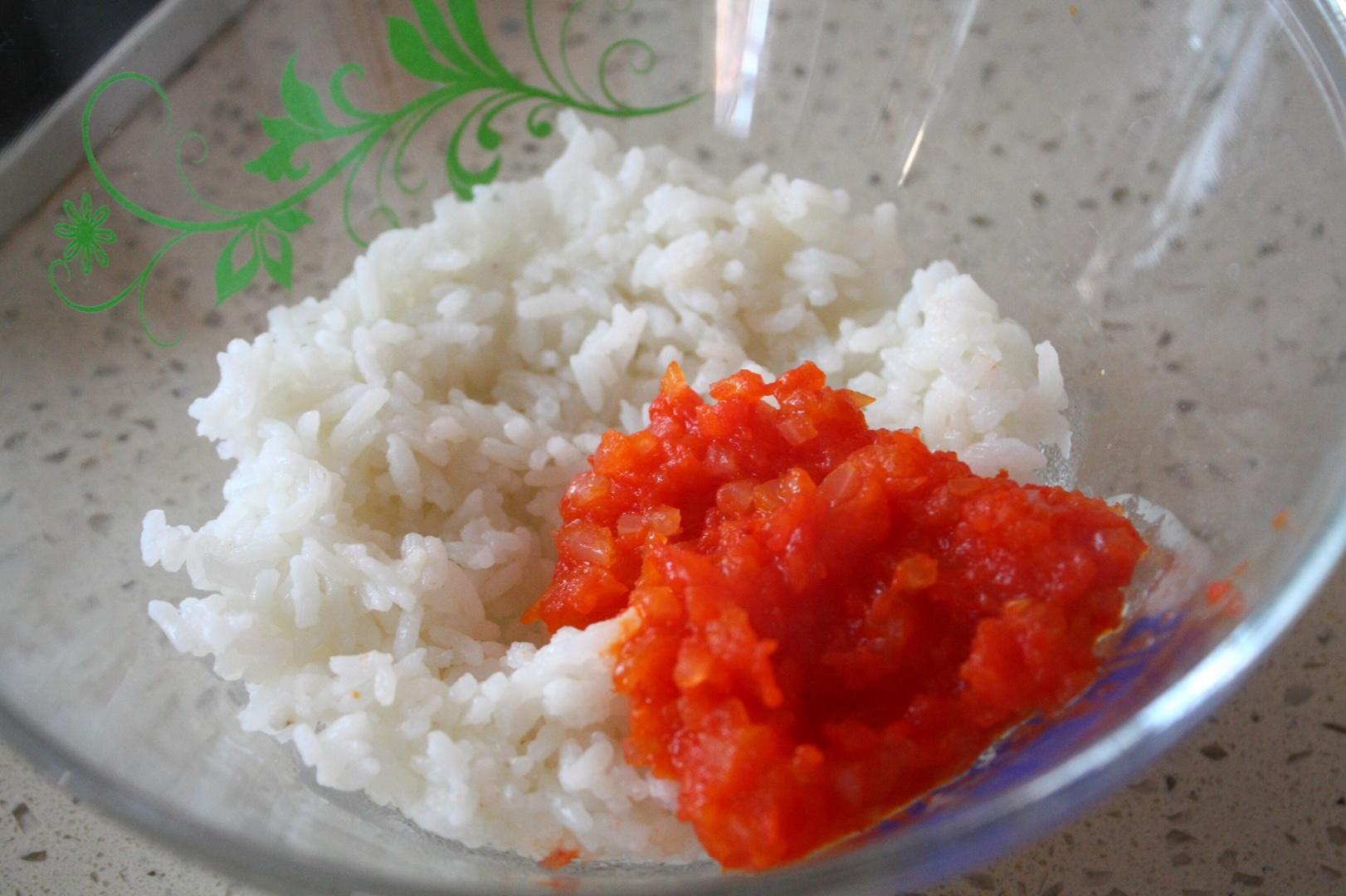 寶寶輔食：好吃有營養的番茄乳酪米餅的做法 步骤3