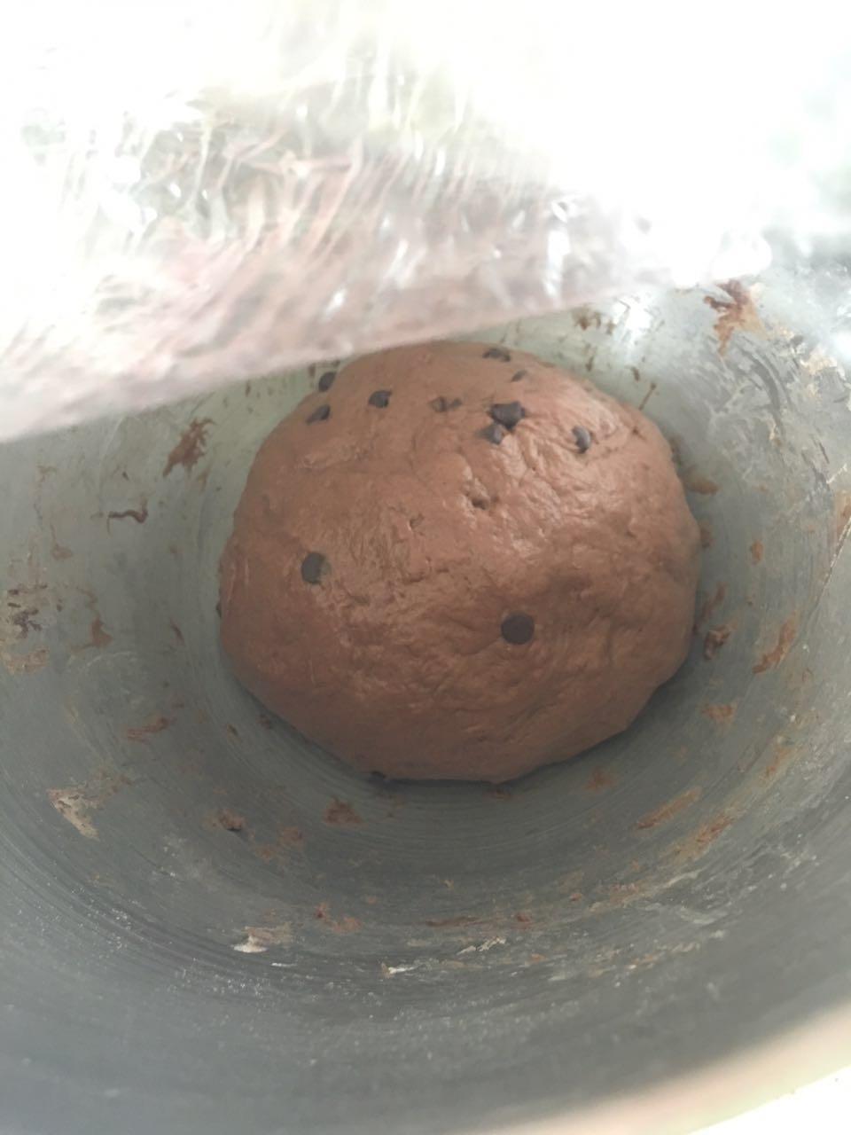 巧克力軟歐包－黑眼豆豆的做法 步骤5