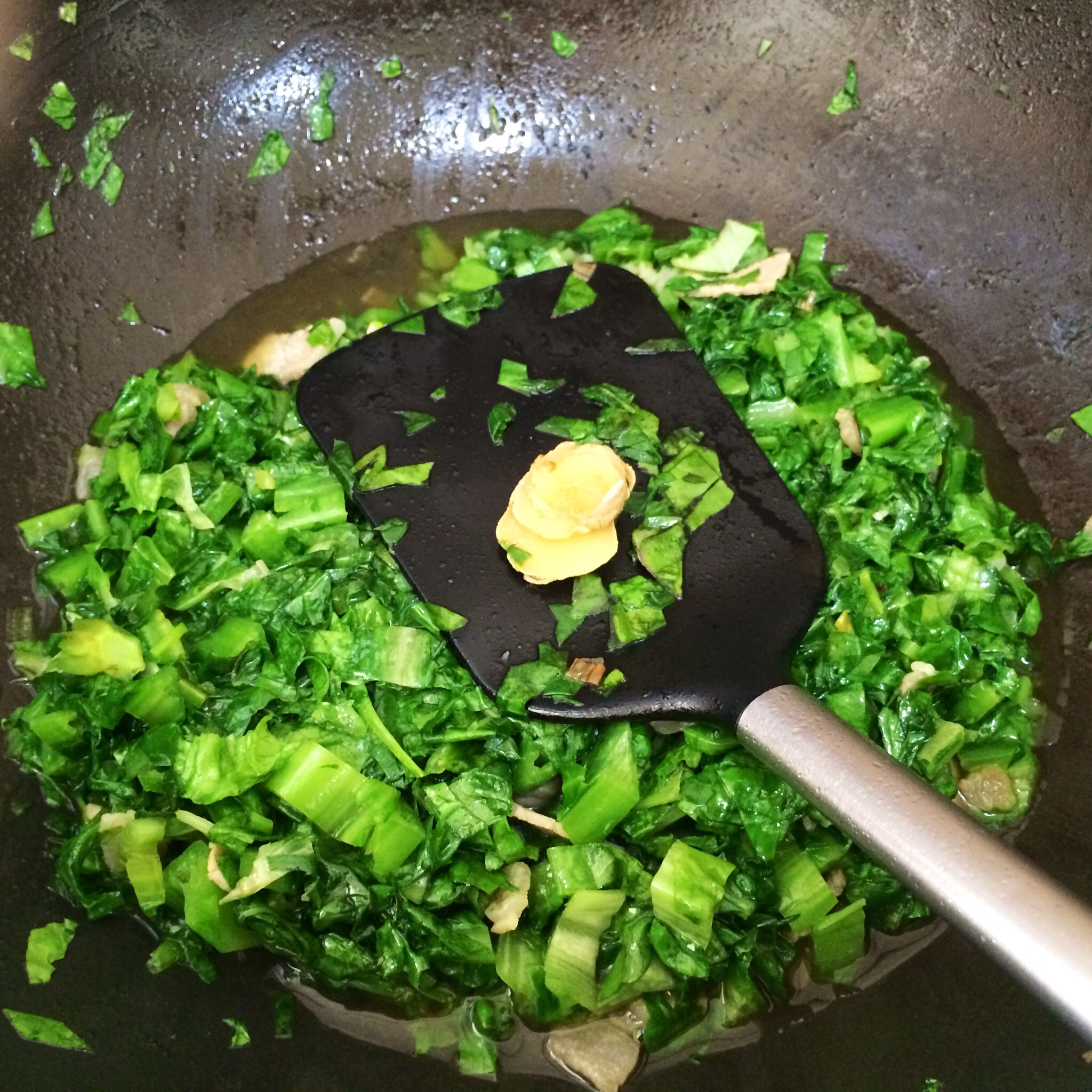 萵筍葉鹹肉菜飯的做法 步骤6