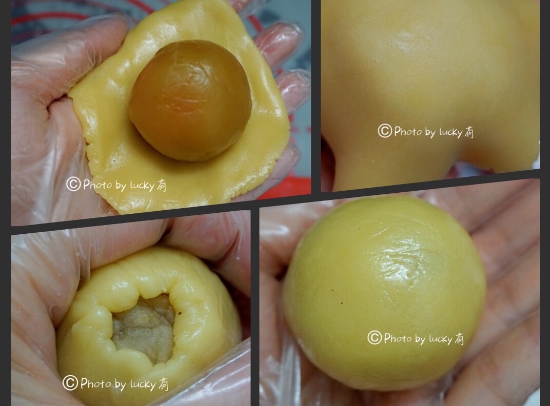 廣式蓮蓉（豆沙）蛋黃月餅（超詳細步驟）的做法 步骤12