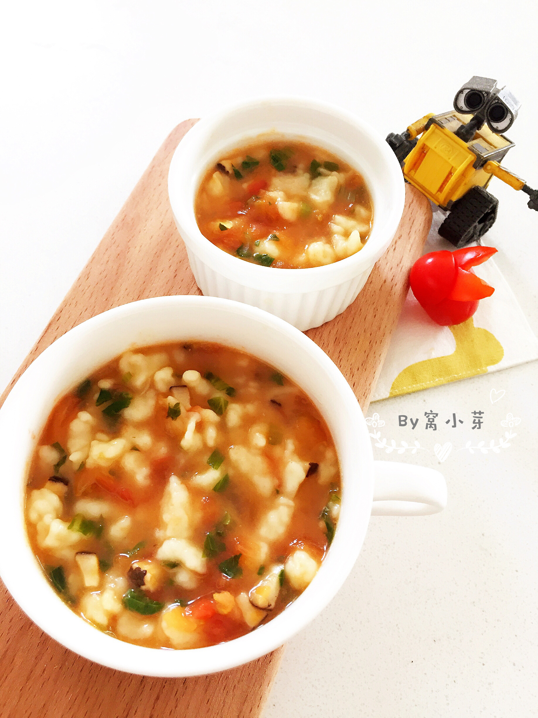 寶寶輔食：西紅柿蘑菇疙瘩湯—酸甜開胃，熱乎乎喝下一大碗！8M+的做法 步骤14