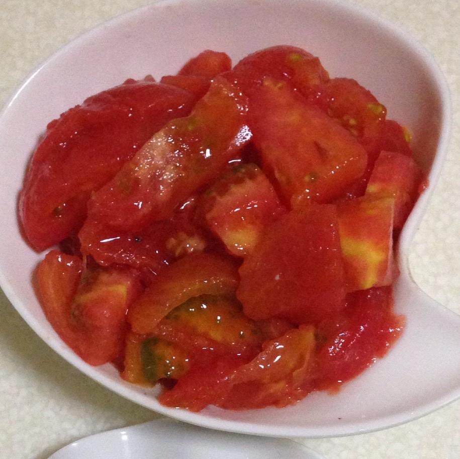 西紅柿燜花菜的做法 步骤1
