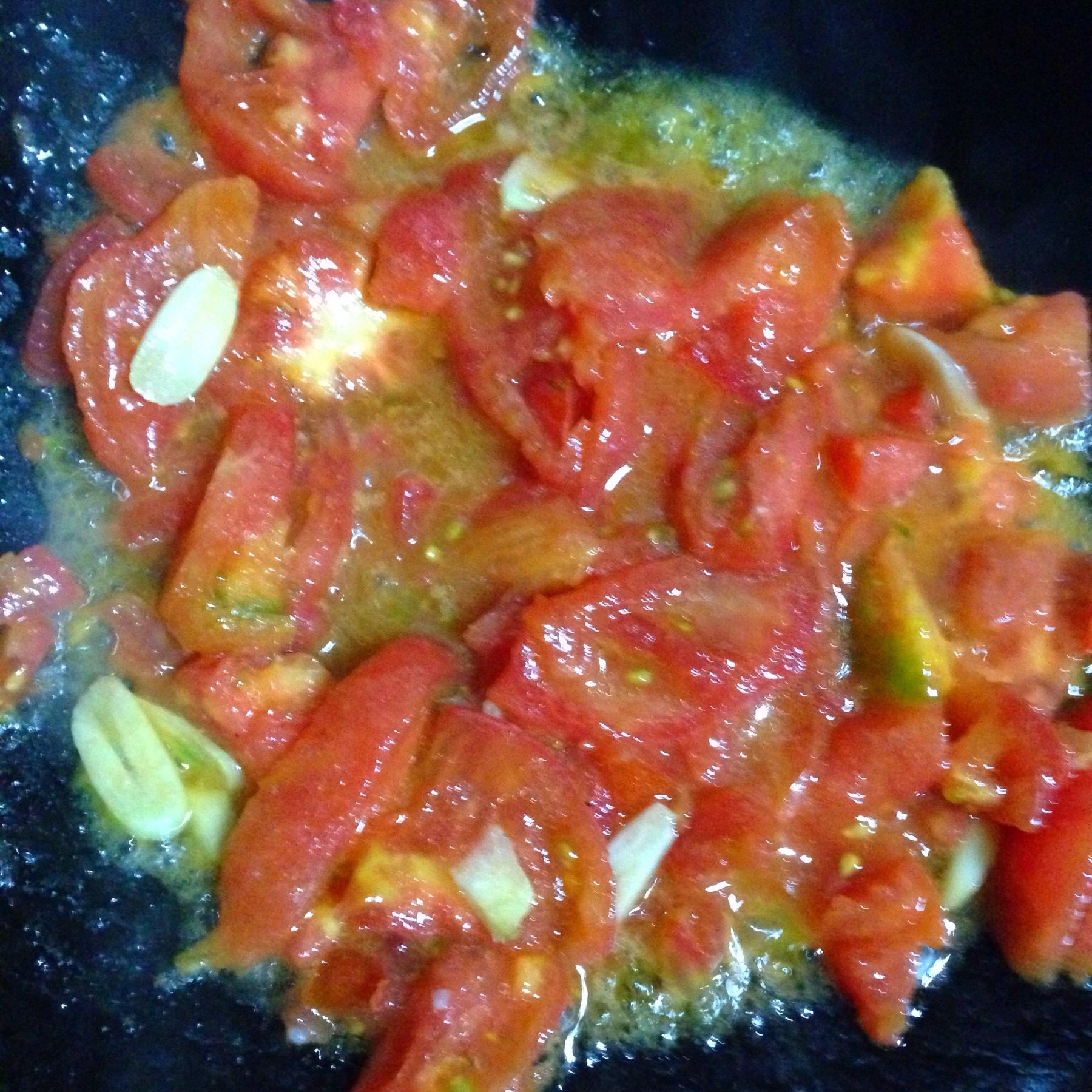 西紅柿燜花菜的做法 步骤4