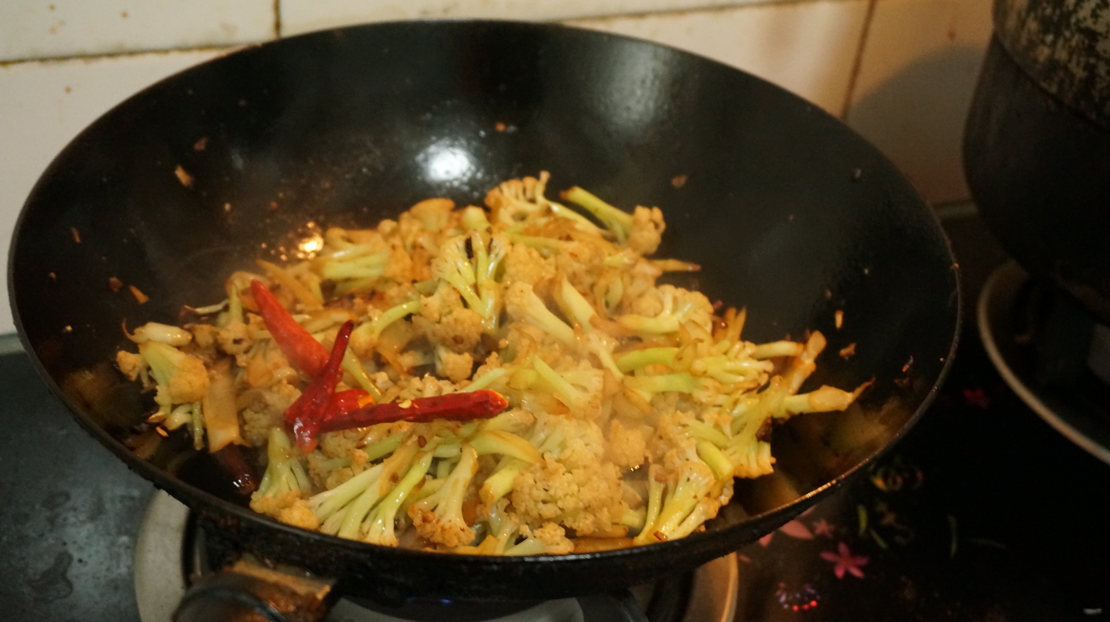 幹鍋菜花的做法 步骤7