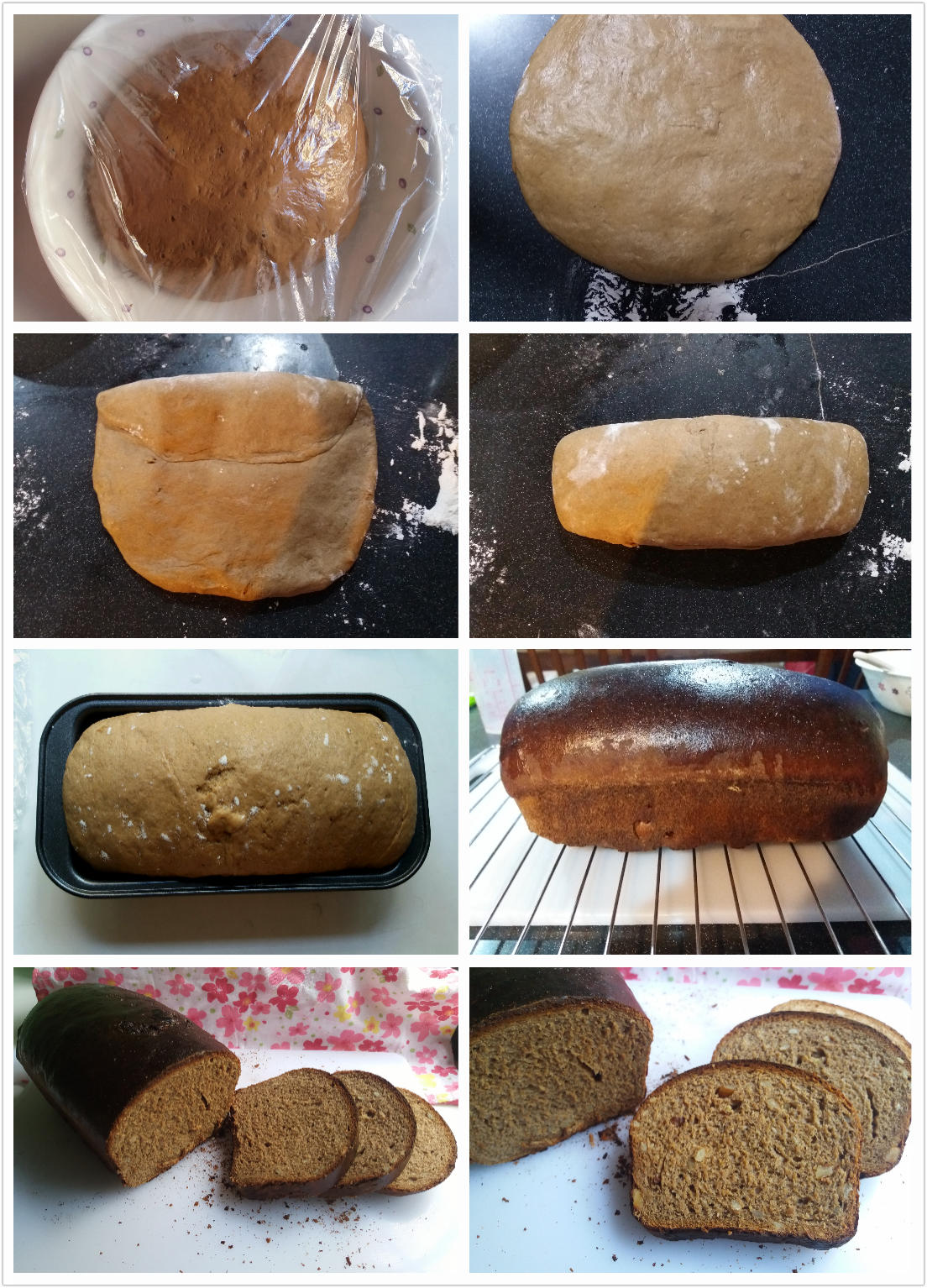 黑麥核桃軟歐包 Dark Rye Bread的做法 步骤2