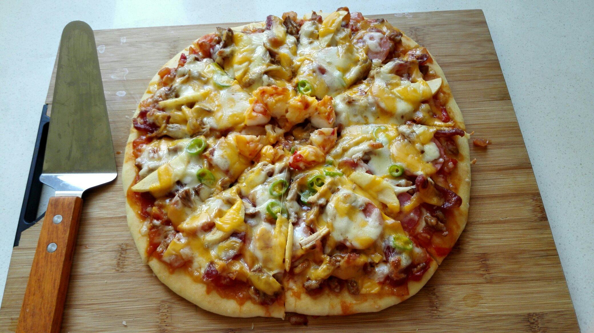 海鮮滷肉披薩（附：自制披薩醬）的做法 步骤15
