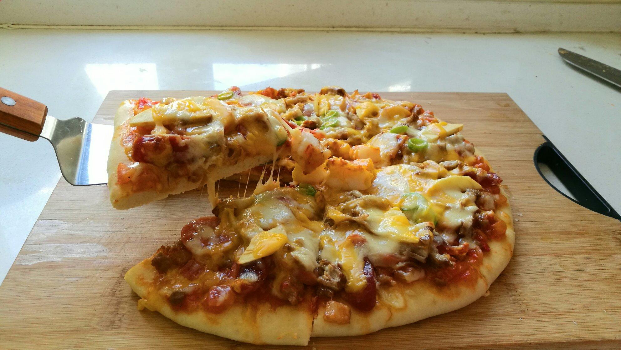 海鮮滷肉披薩（附：自制披薩醬）的做法 步骤16